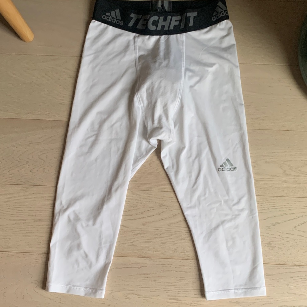 Adidas White Compression Leggings